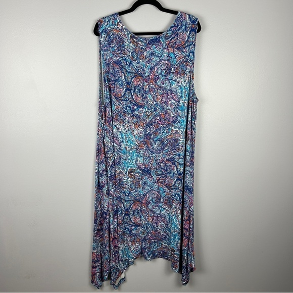 Cynthia Rowley Artsy Multicolour Sleeveless Maxi Dress 3X - Picture 12 of 15